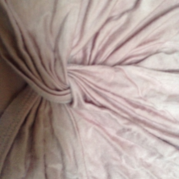 pink long sleeve tie up shirt - Picture 3 of 4